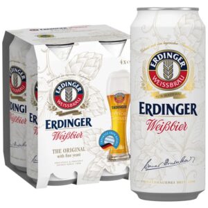 Erdinger Weissbier (4 x 500ml Cans)