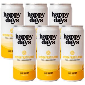 Happy Days Passionfruit Hard Seltzer (6 x 300ml Cans)