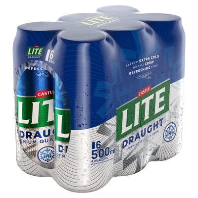 Castle lite Draught 500ml Can