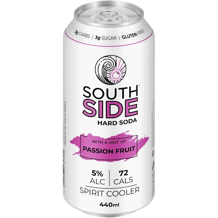 South Side Passion Fruit Hard Soda 440ml can