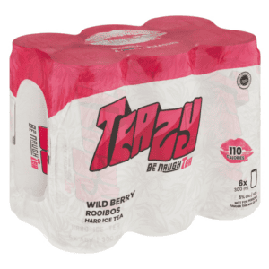 Teazy Hard Ice Tea Wildberry (6 x 300ml Cans)