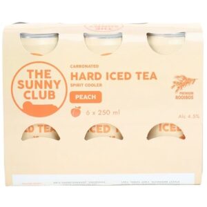 The Sunny Club Peach Hard Iced Tea 250ml (6PK)